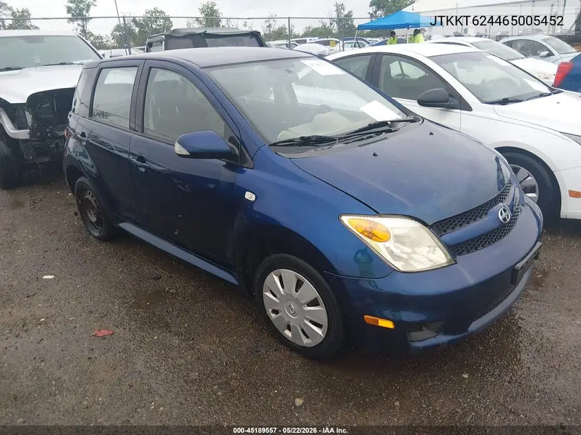 2006 Scion Xa VIN: JTKKT624465005452 Lot: 45189557