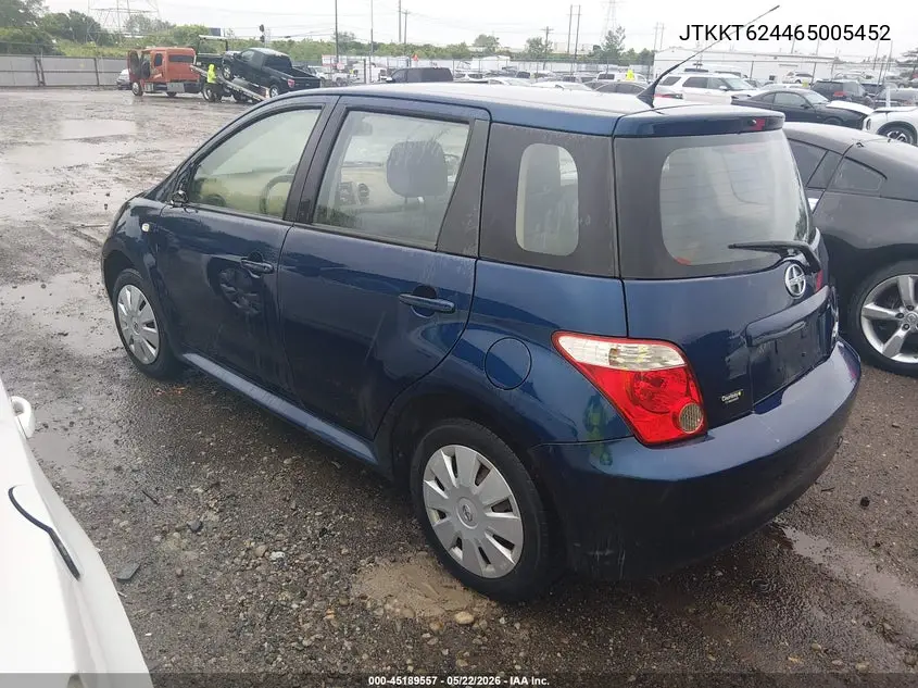 2006 Scion Xa VIN: JTKKT624465005452 Lot: 45189557