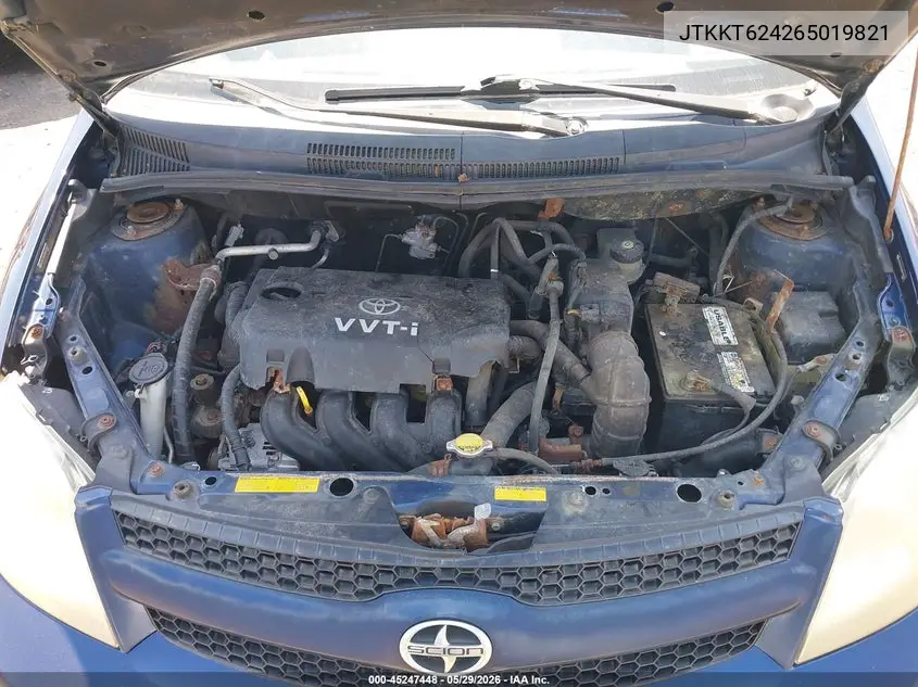 2006 Scion Xa VIN: JTKKT624265019821 Lot: 45247448