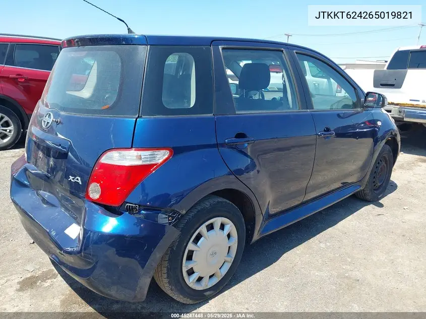 2006 Scion Xa VIN: JTKKT624265019821 Lot: 45247448