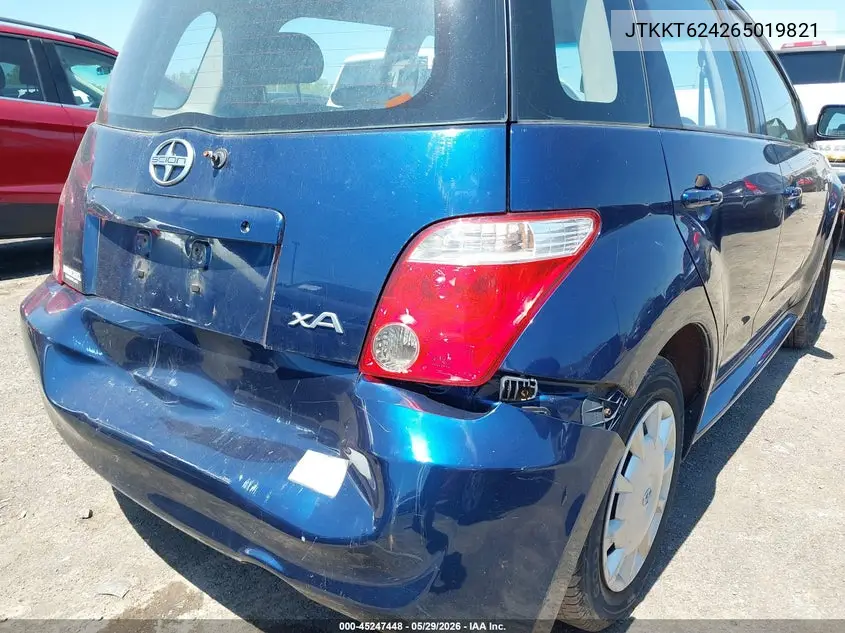 2006 Scion Xa VIN: JTKKT624265019821 Lot: 45247448