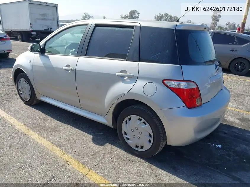 2006 Scion Xa VIN: JTKKT624260172180 Lot: 45261868