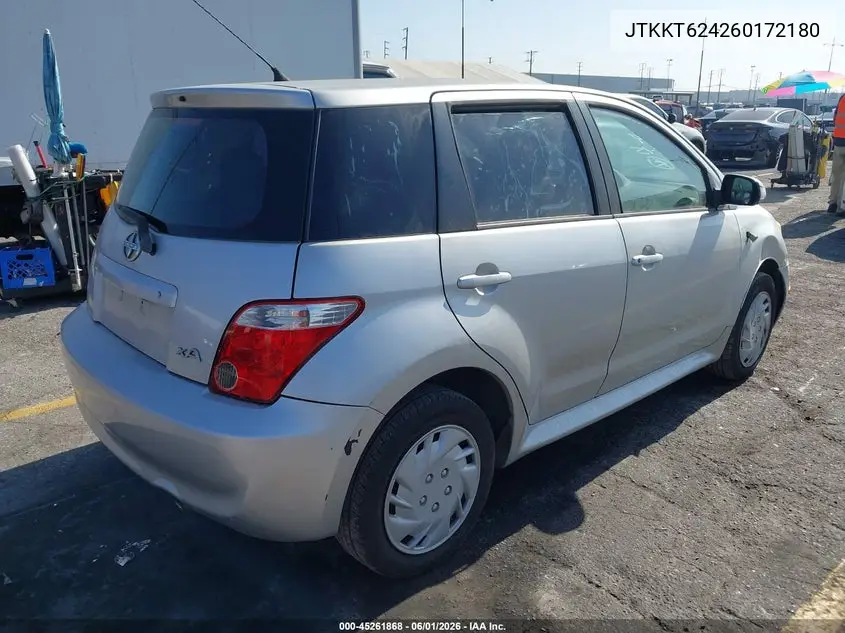 2006 Scion Xa VIN: JTKKT624260172180 Lot: 45261868