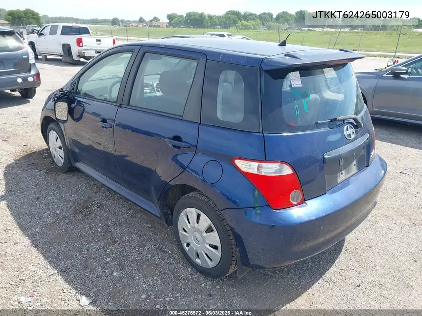 2006 Scion Xa VIN: JTKKT624265003179 Lot: 45276572