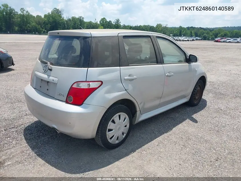 2006 Scion Xa VIN: JTKKT624860140589 Lot: 45366241