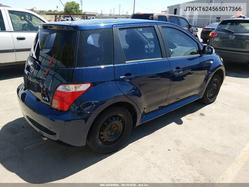 2006 Scion Xa VIN: JTKKT624565017366 Lot: 45380906