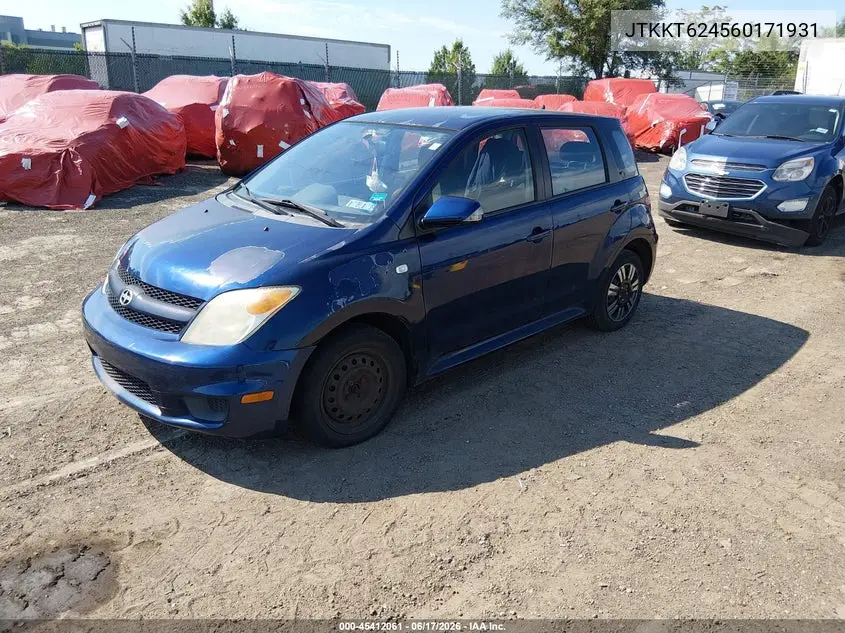 2006 Scion Xa VIN: JTKKT624560171931 Lot: 45412061