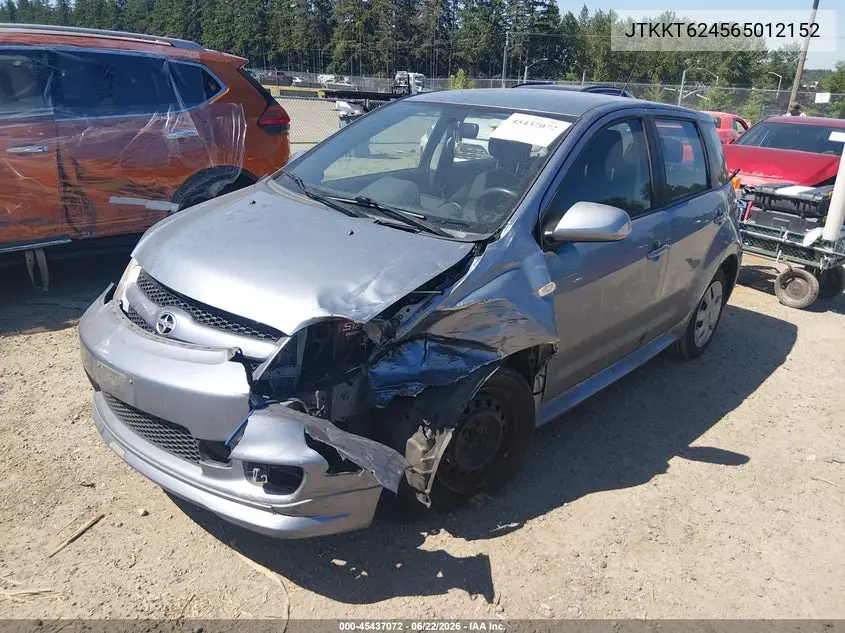 2006 Scion Xa VIN: JTKKT624565012152 Lot: 45437072