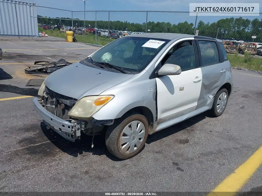 2006 Scion Xa VIN: JTKKT624X60171617 Lot: 45493782