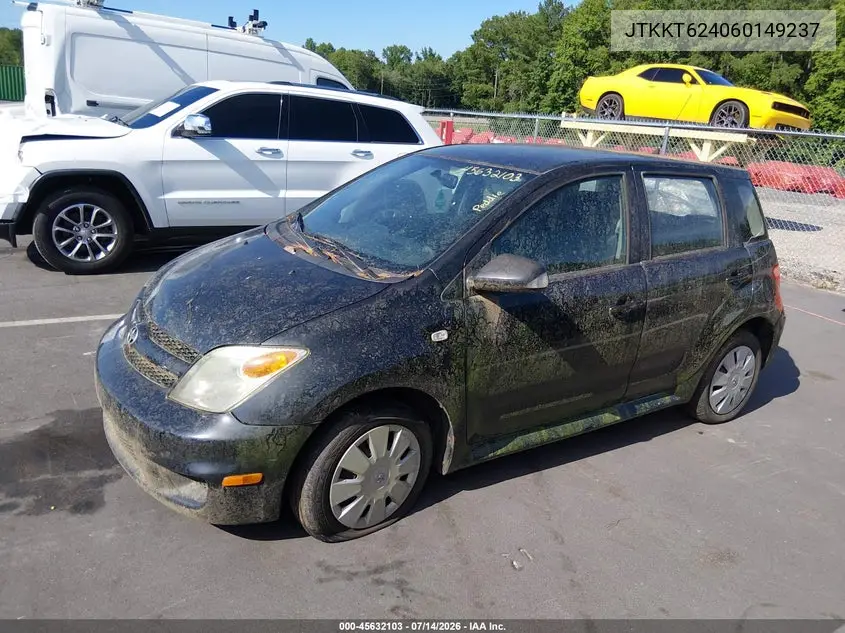 2006 Scion Xa VIN: JTKKT624060149237 Lot: 45632103