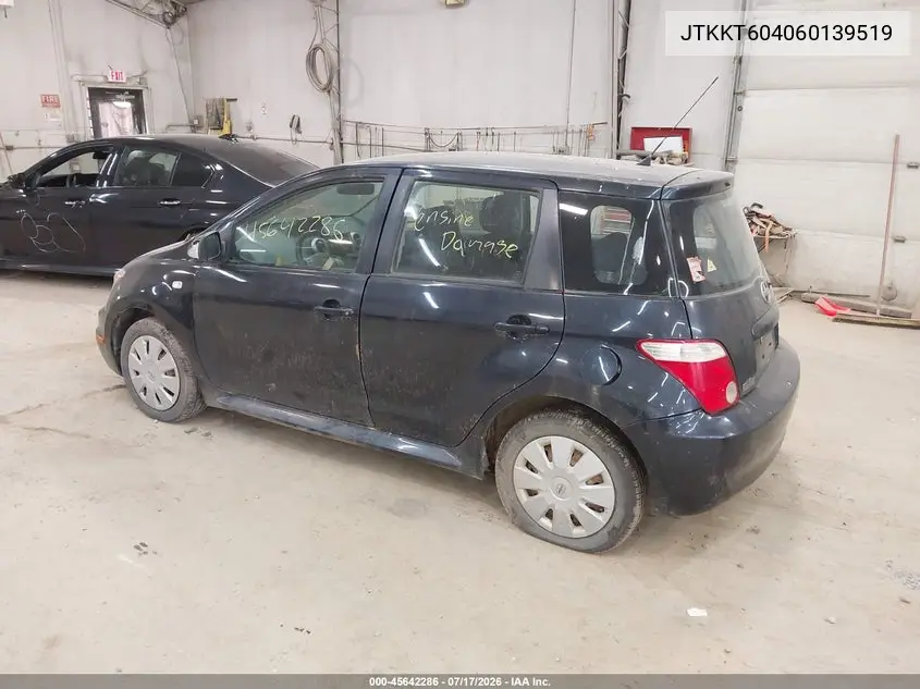 2006 Scion Xa VIN: JTKKT604060139519 Lot: 45642286