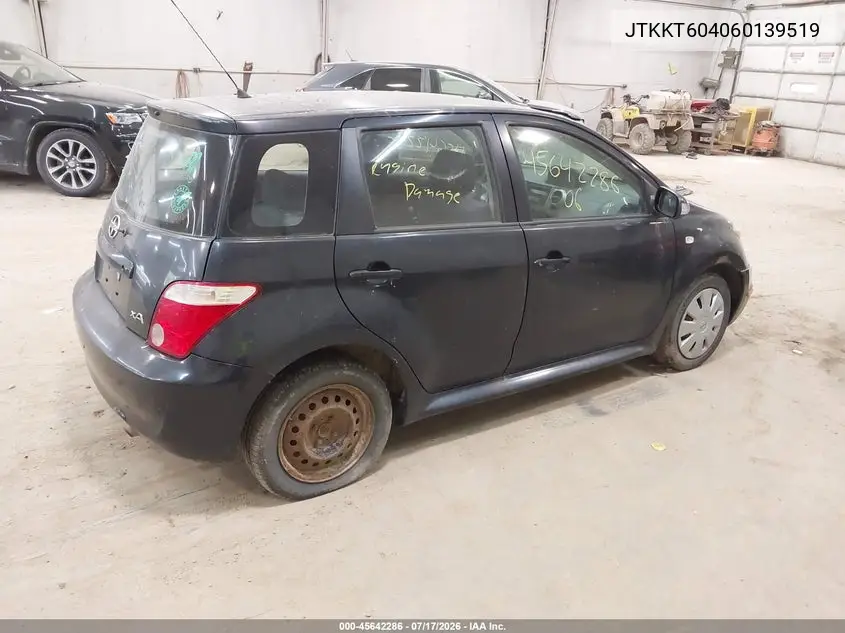 2006 Scion Xa VIN: JTKKT604060139519 Lot: 45642286