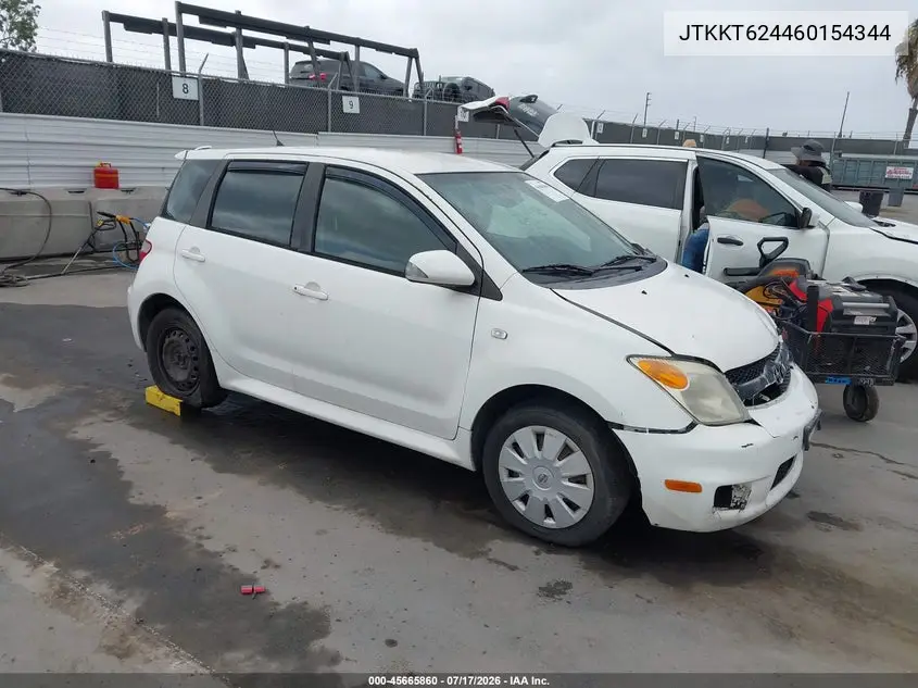 2006 Scion Xa VIN: JTKKT624460154344 Lot: 45665860