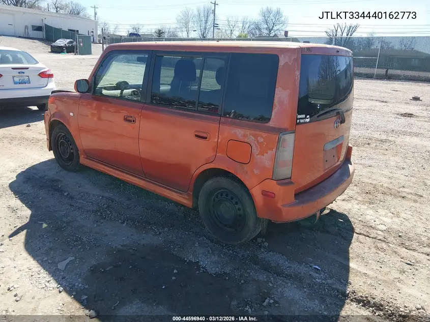 2004 Scion Xb VIN: JTLKT334440162773 Lot: 44596940