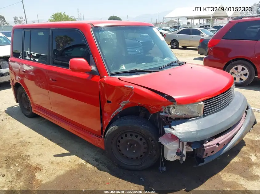 2004 Scion Xb VIN: JTLKT324940152323 Lot: 45158780