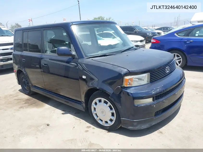 2004 Scion Xb VIN: JTLKT324640142400 Lot: 45316927
