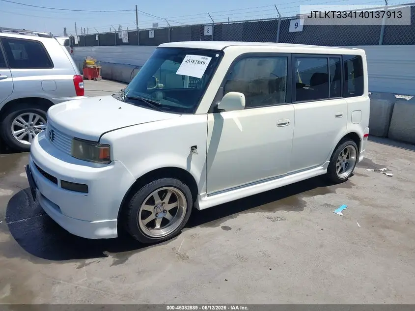 2004 Scion Xb VIN: JTLKT334140137913 Lot: 45382889