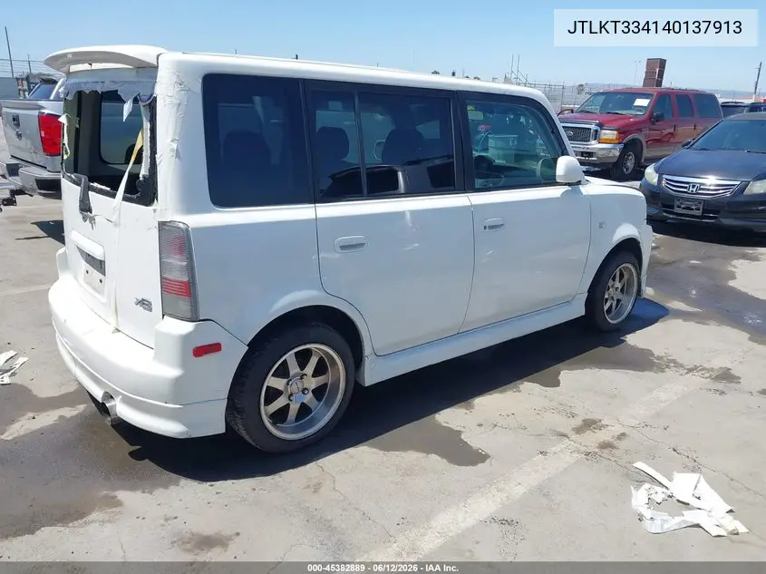 2004 Scion Xb VIN: JTLKT334140137913 Lot: 45382889