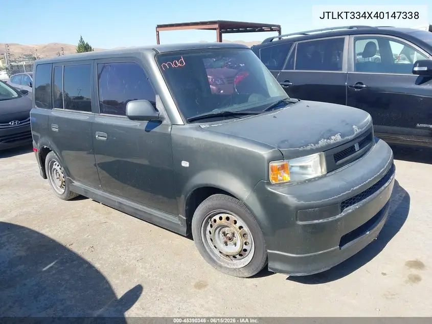 2004 Scion Xb VIN: JTLKT334X40147338 Lot: 45390346