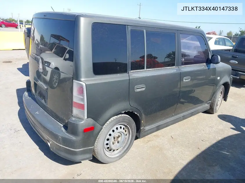 2004 Scion Xb VIN: JTLKT334X40147338 Lot: 45390346