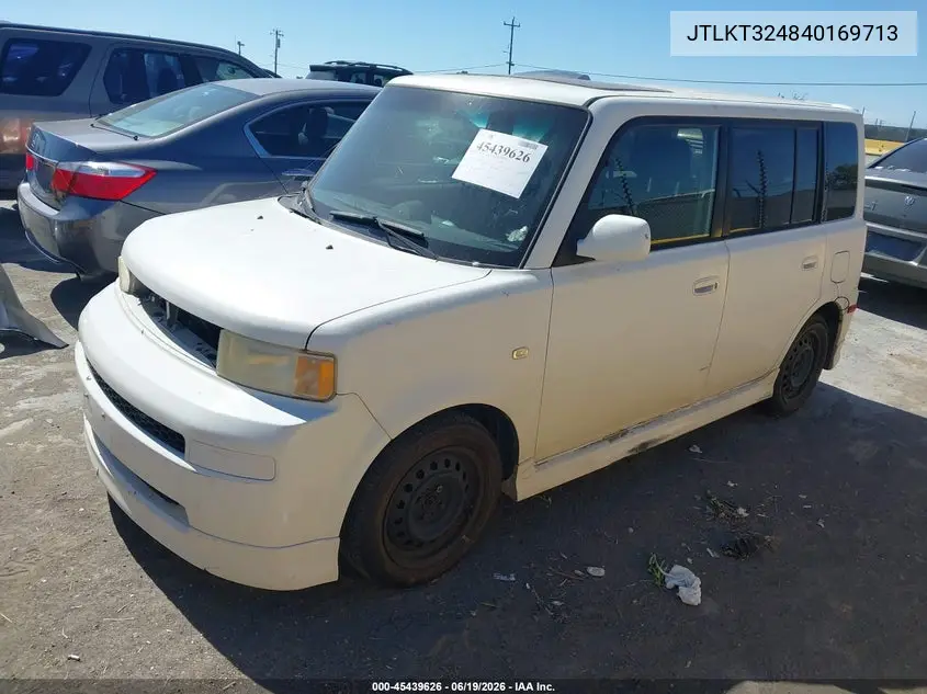 2004 Scion Xb VIN: JTLKT324840169713 Lot: 45439626