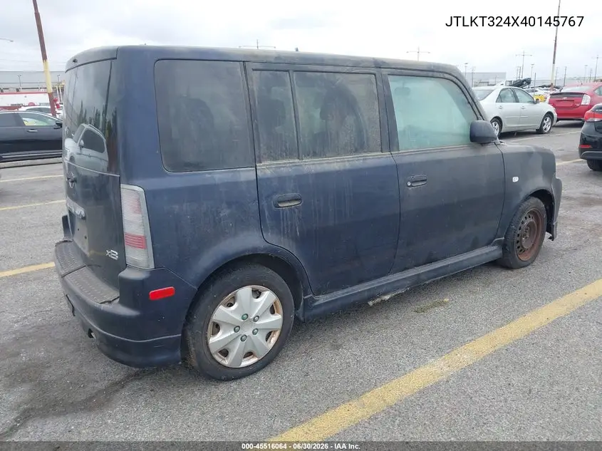 2004 Scion Xb VIN: JTLKT324X40145767 Lot: 45516064