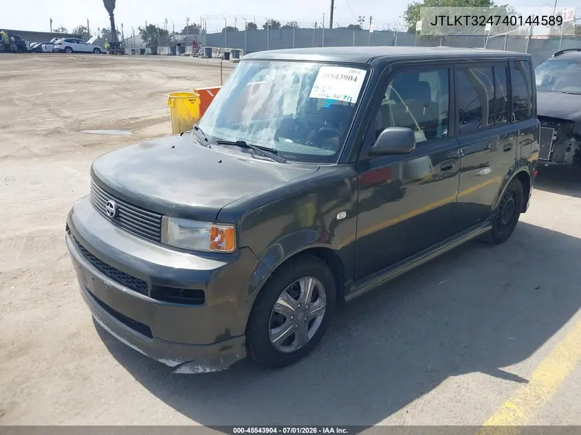 2004 Scion Xb VIN: JTLKT324740144589 Lot: 45543904