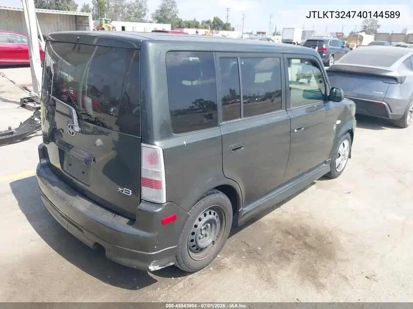 2004 Scion Xb VIN: JTLKT324740144589 Lot: 45543904