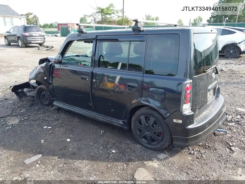 2004 Scion Xb VIN: JTLKT334940158072 Lot: 45577285