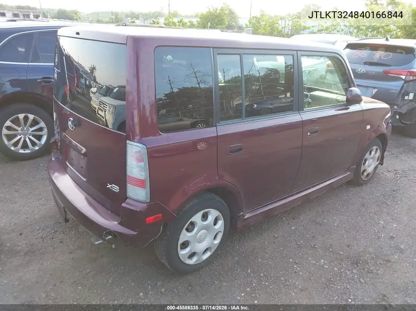 2004 Scion Xb VIN: JTLKT324840166844 Lot: 45586335
