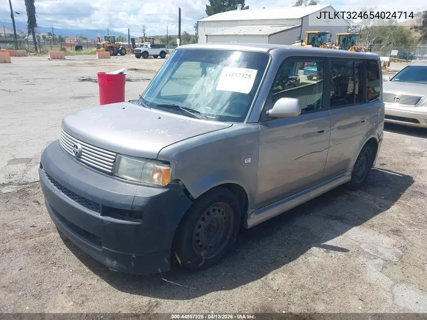 2005 Scion Xb VIN: JTLKT324654024714 Lot: 44857325