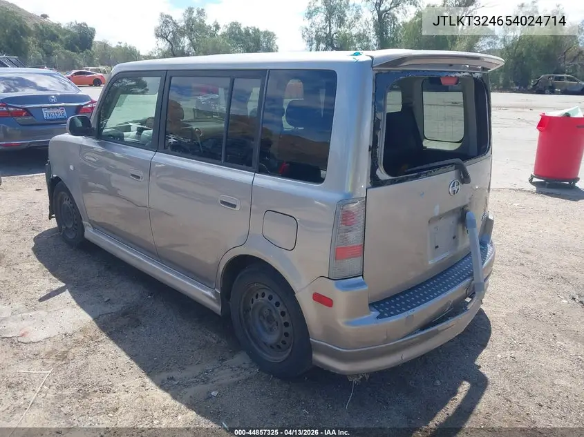 2005 Scion Xb VIN: JTLKT324654024714 Lot: 44857325