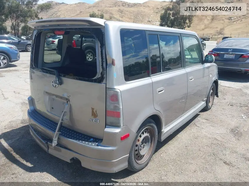 2005 Scion Xb VIN: JTLKT324654024714 Lot: 44857325