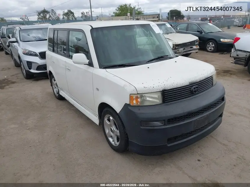 2005 Scion Xb VIN: JTLKT324454007345 Lot: 45222544