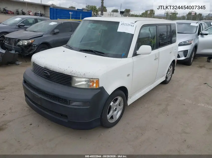 2005 Scion Xb VIN: JTLKT324454007345 Lot: 45222544