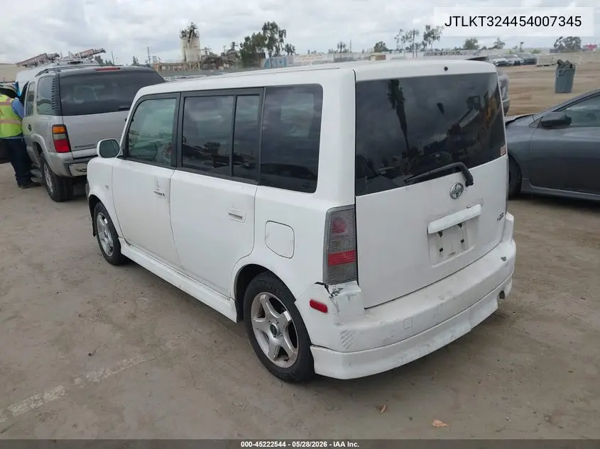 2005 Scion Xb VIN: JTLKT324454007345 Lot: 45222544