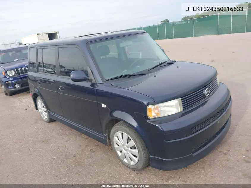 2005 Scion Xb VIN: JTLKT324350216633 Lot: 45253193