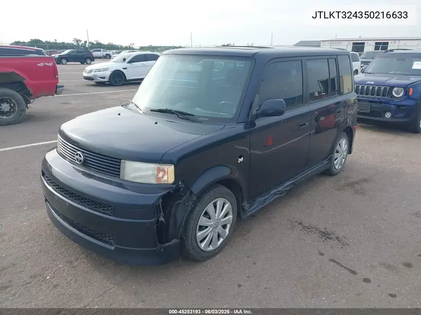 2005 Scion Xb VIN: JTLKT324350216633 Lot: 45253193
