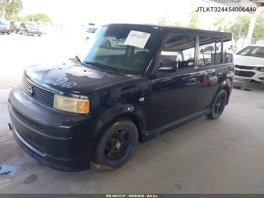 2005 Scion Xb VIN: JTLKT324454006440 Lot: 45312127