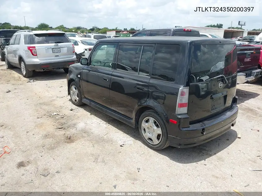 2005 Scion Xb VIN: JTLKT324350200397 Lot: 45505625