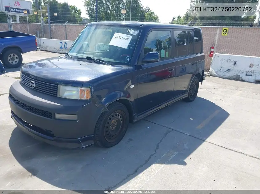 2005 Scion Xb VIN: JTLKT324750220782 Lot: 45521848