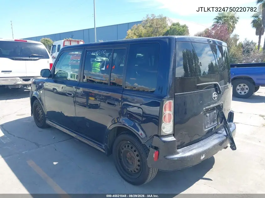 2005 Scion Xb VIN: JTLKT324750220782 Lot: 45521848