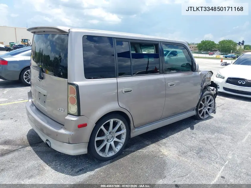 2005 Scion Xb VIN: JTLKT334850171168 Lot: 45537386