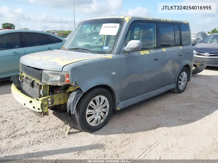 2005 Scion Xb VIN: JTLKT324054016995 Lot: 45541249