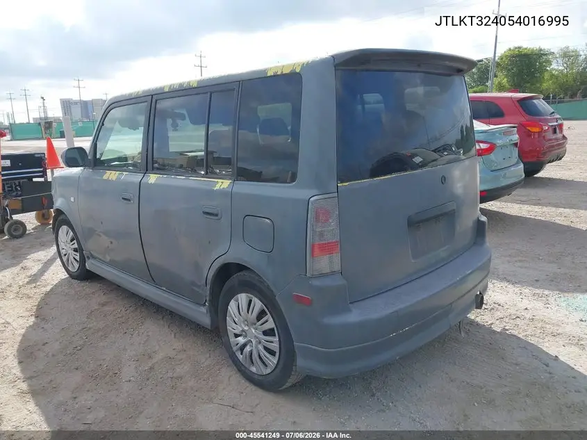 2005 Scion Xb VIN: JTLKT324054016995 Lot: 45541249