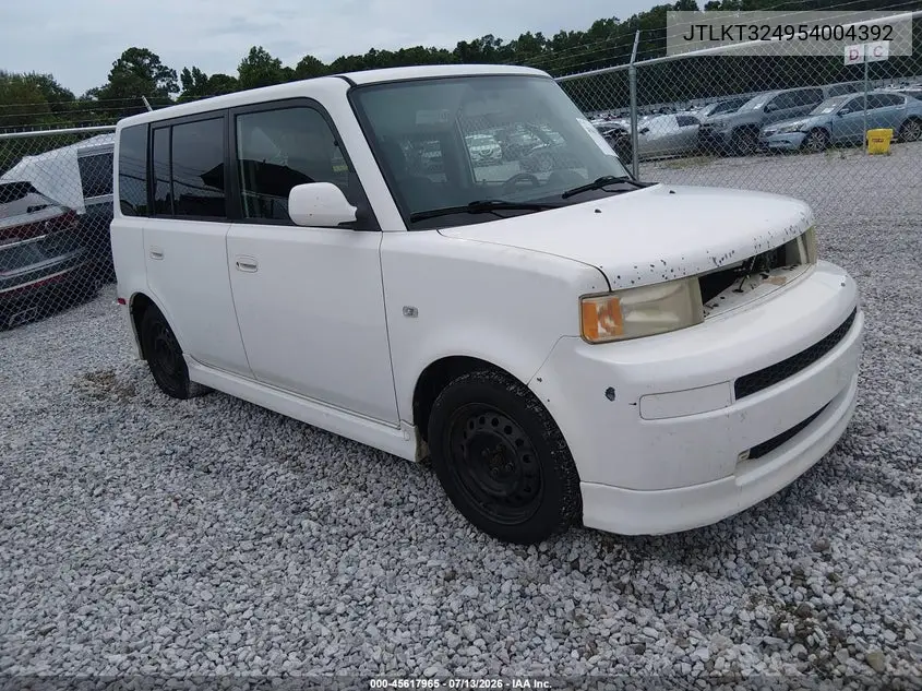 2005 Scion Xb VIN: JTLKT324954004392 Lot: 45617965