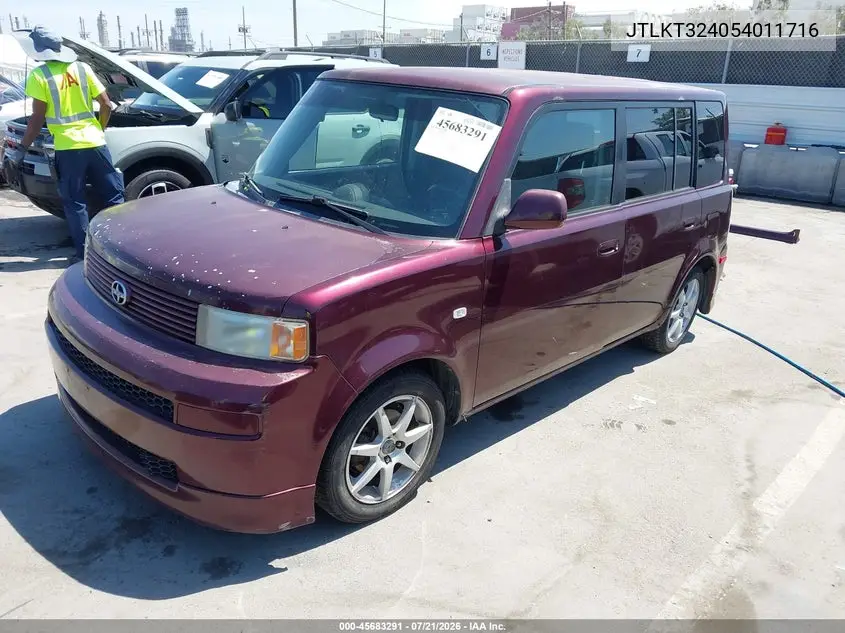 2005 Scion Xb VIN: JTLKT324054011716 Lot: 45683291