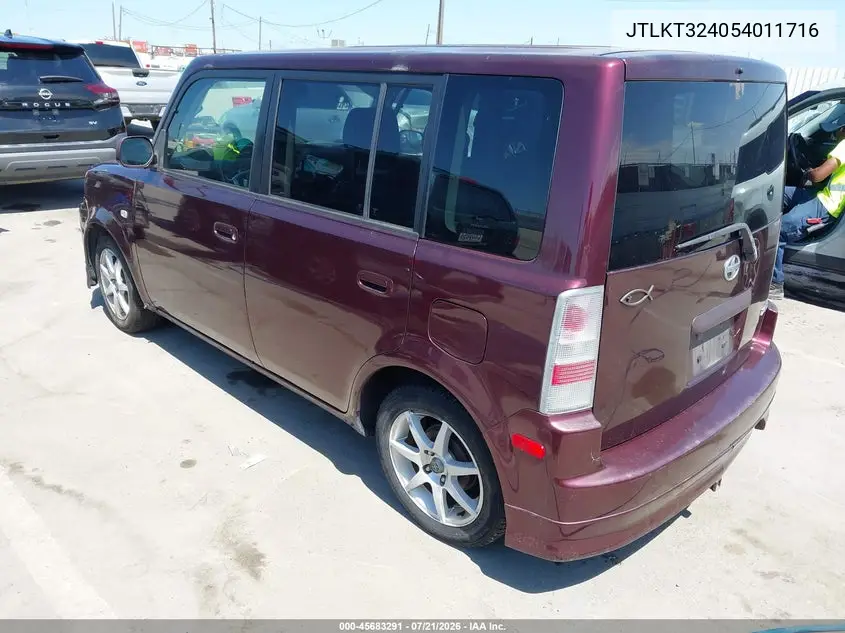 2005 Scion Xb VIN: JTLKT324054011716 Lot: 45683291