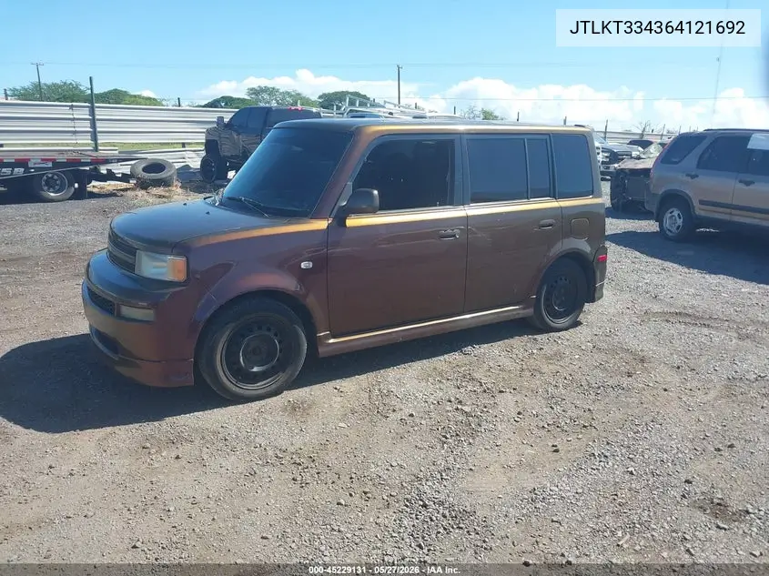 2006 Scion Xb VIN: JTLKT334364121692 Lot: 45229131