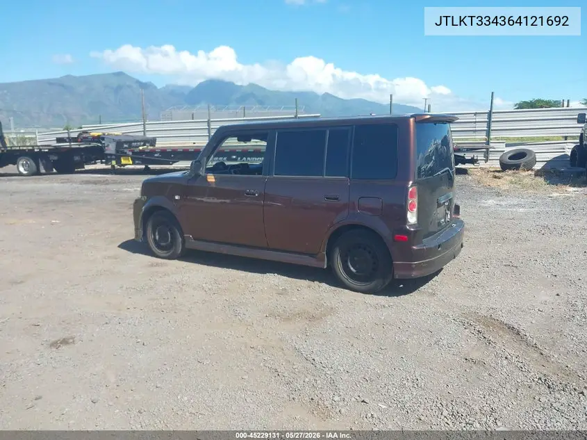 2006 Scion Xb VIN: JTLKT334364121692 Lot: 45229131